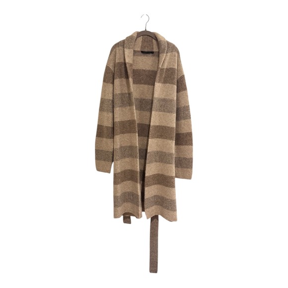 Jenni Kayne Yak Alpaca Striped Cardigan Coat XL Coastal Capsule Quiet Luxury - Picture 4 of 8
